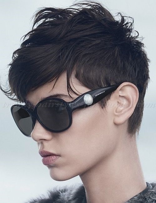 Lengthened pixie hairstyles